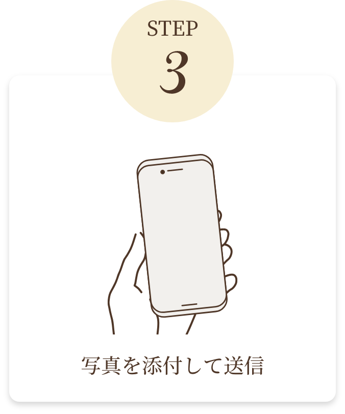 写真を添付して送信